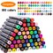 Perfect Boys Girls Students Adult Coloring Painting Supplies - 80 Colors Alcohol Markers Artist Drawing Art for Kids Dual Tip Adult Coloring Painting Supplies (80 Black Shell)